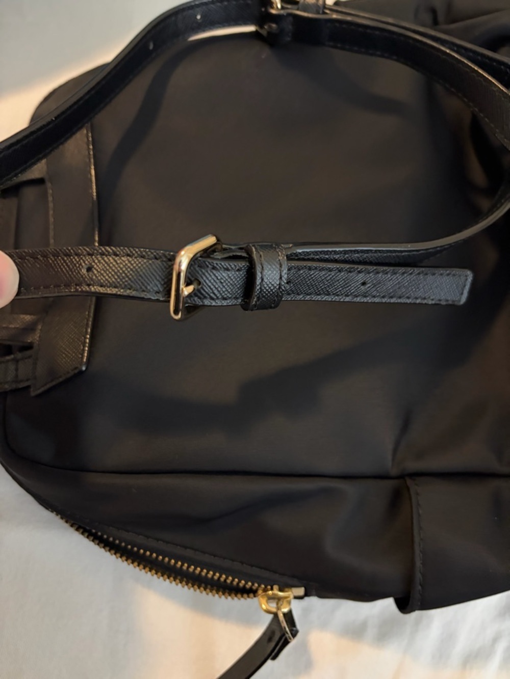 kate spade New York Black Nylon Backpack - Sleek Everyday Bag - Picture 7 of 10